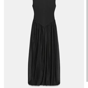 Zara Elegant Black Maxi Dress